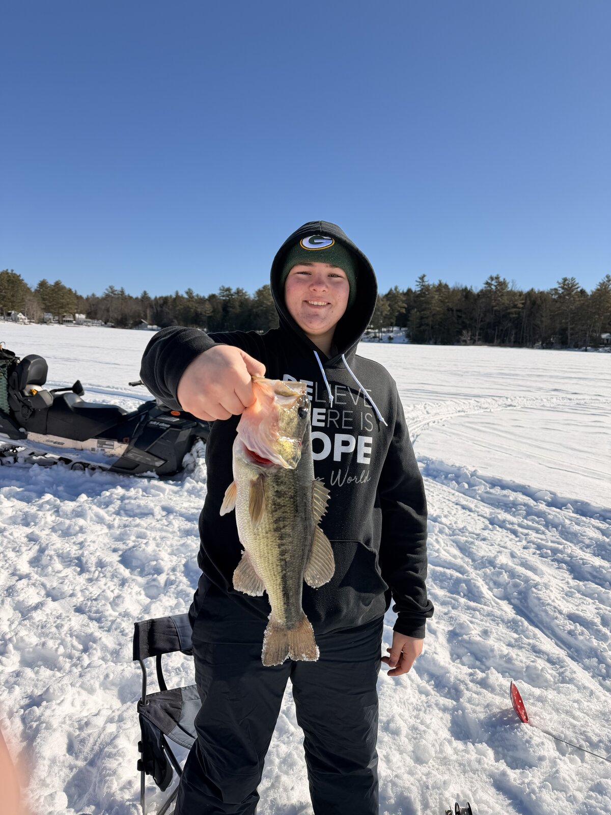 First catch on the ice