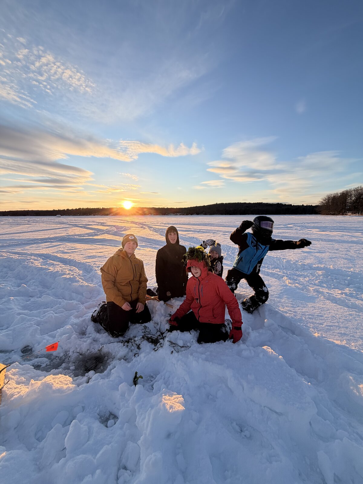 Sunset on the ice