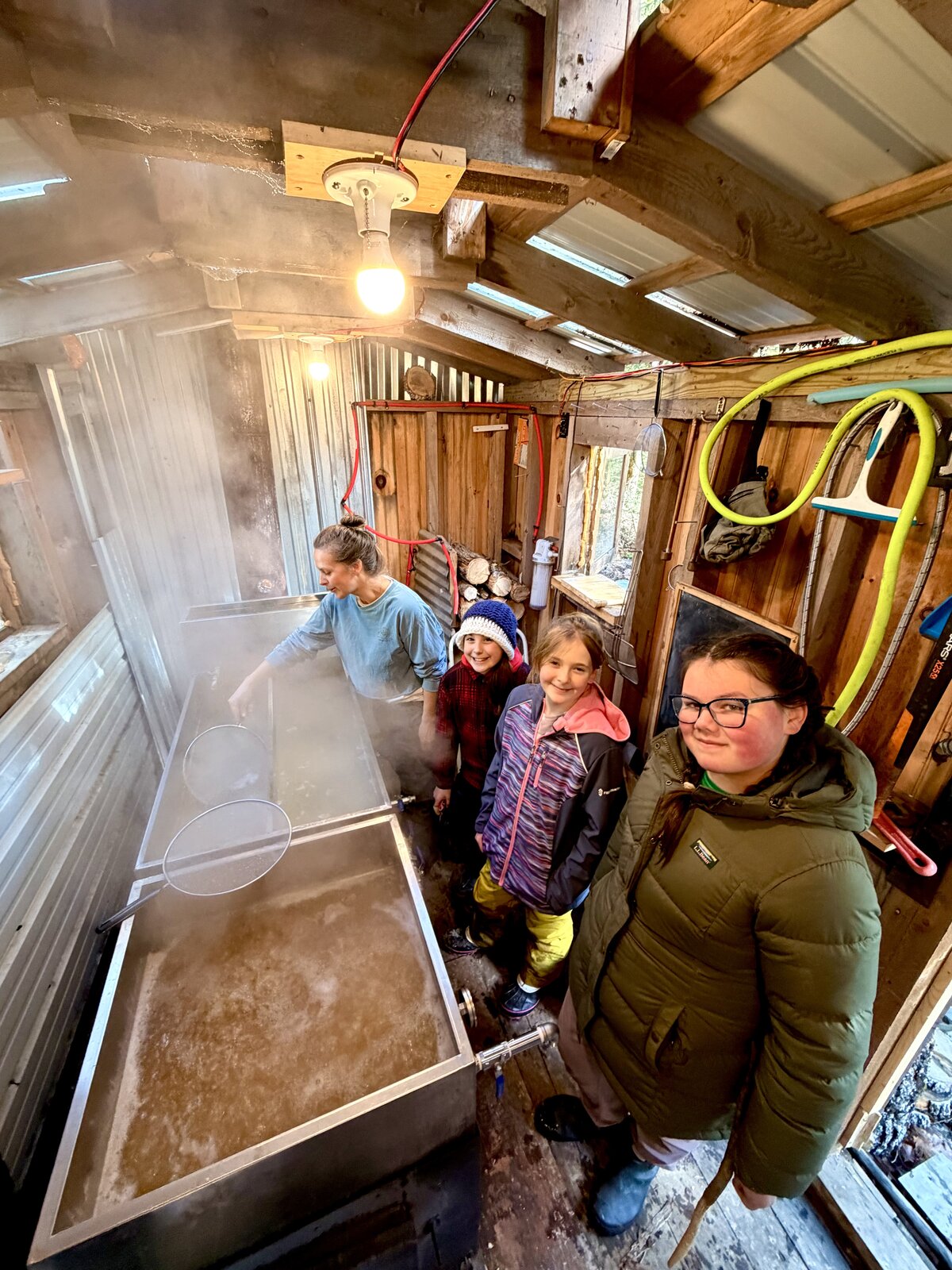 Inside the sugar shack